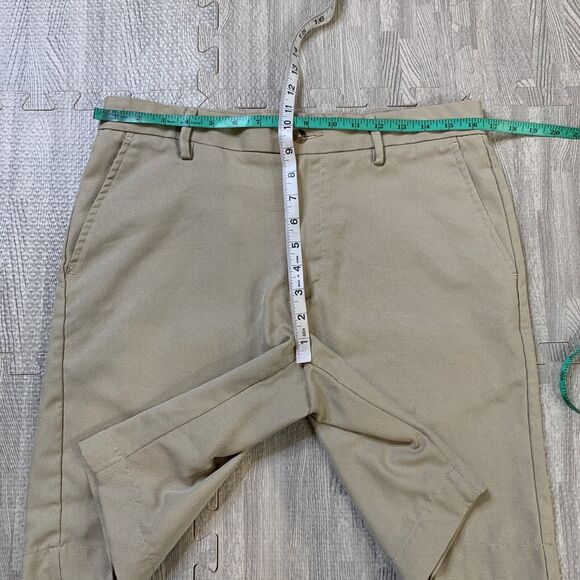 Greg Norman Shorts Mens 32 Khaki Performance Golf Flat Front Chino Slash Pockets - Picture 4 of 11
